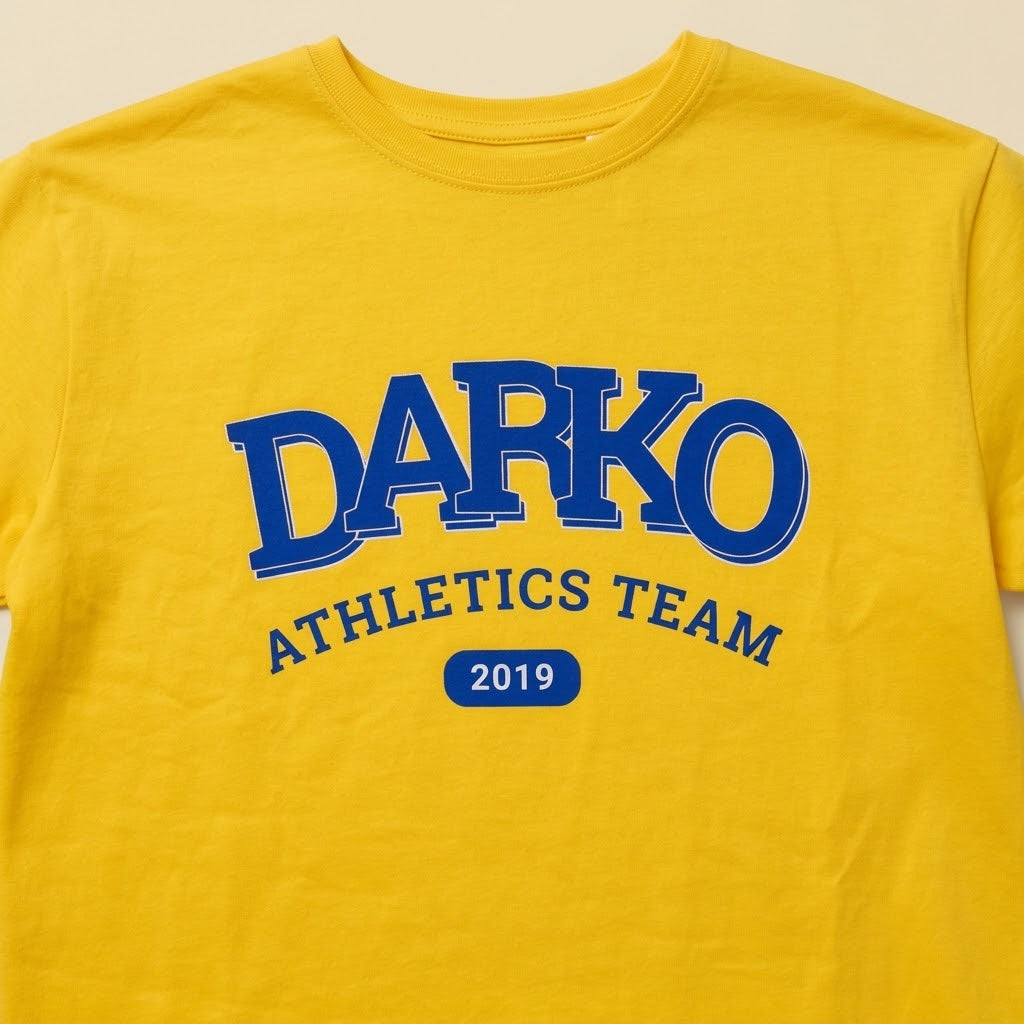 Памучна тениска  Darko Athletics Team - жълта